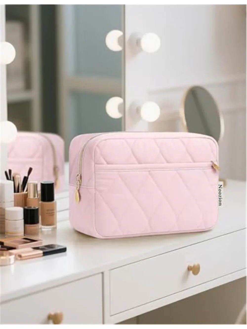 Womens Makeup Bag Travel Cosmetic Organizer Water Resistant Toiletry Pouch Case
